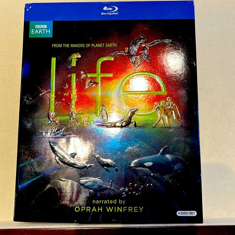 PLANET EARTH “Life” 4 disc set narrated by Oprah Winfrey BBC EARTH